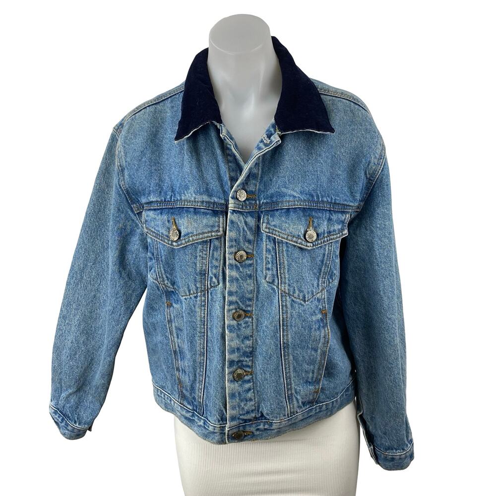 Brandy Melville J Galt Women's Blue Long Sleeve Button Up Denim Jean Jacket Sz S
